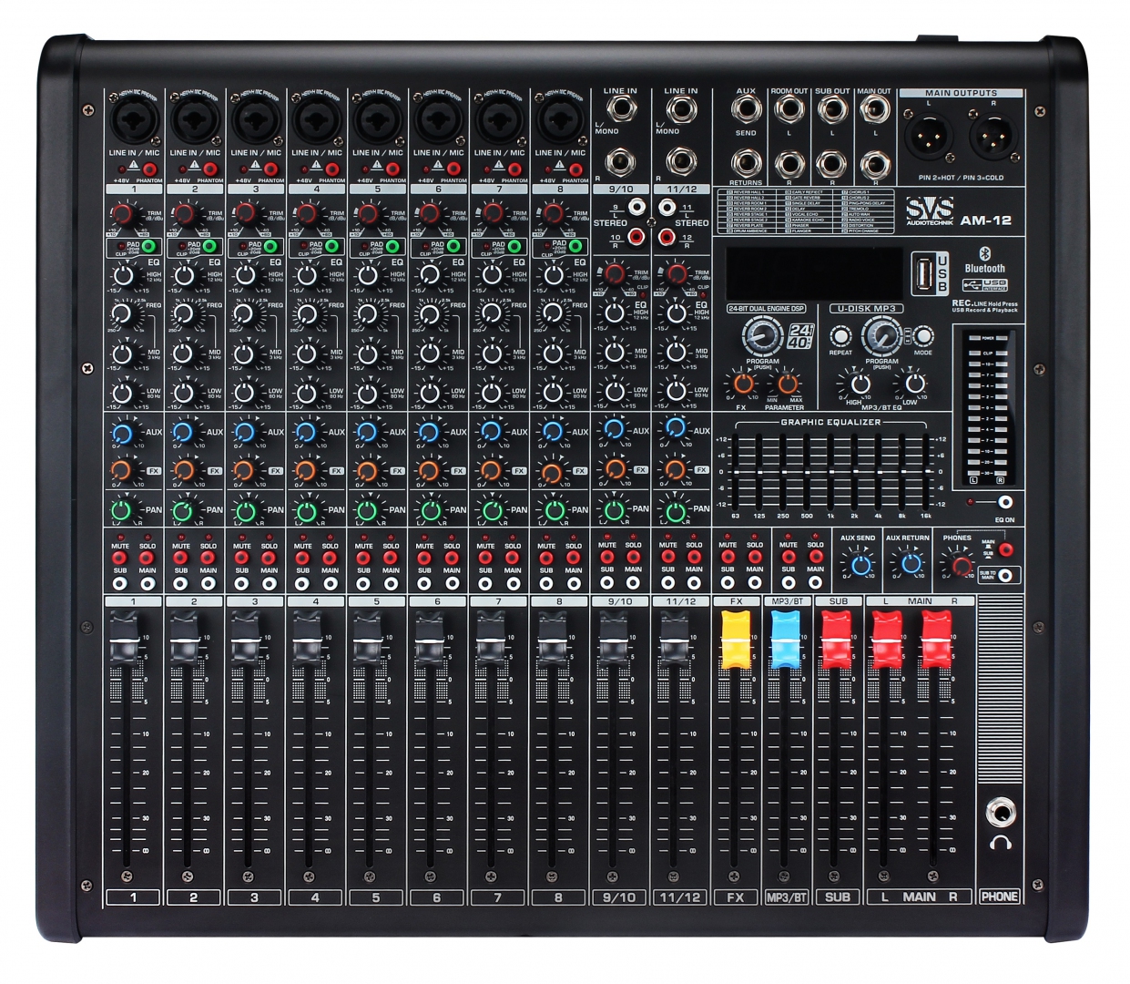 SVS Audiotechnik mixers AM-12 Микшерный пульт аналоговый, 12-канальный в Орске