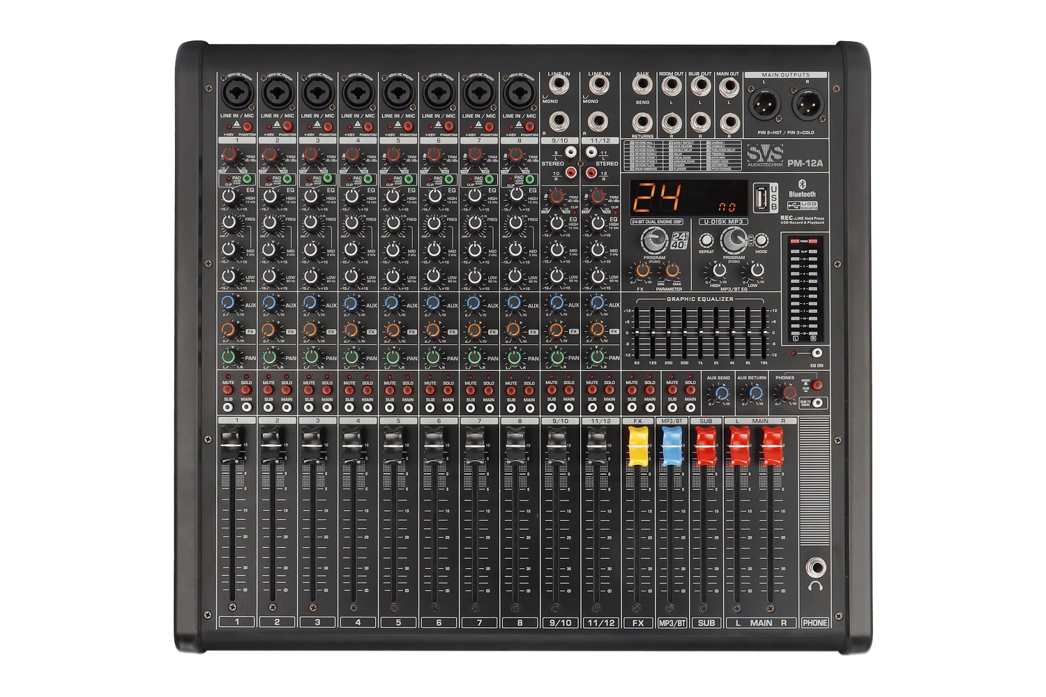 SVS Audiotechnik mixers PM-12A Активный аналоговый микшерный пульт, 12-канальный в Орске